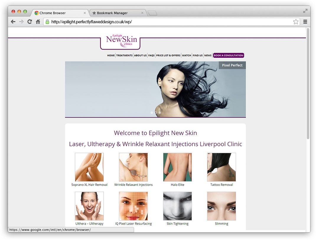 Epilight New Skin Clinic Website